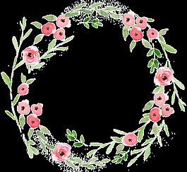 簡(jiǎn)約花環(huán)卡通透明素材