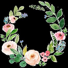 唯美花環(huán)卡通透明素材