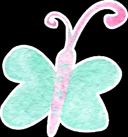 創(chuàng)意簡(jiǎn)約蝴蝶卡通透明素材