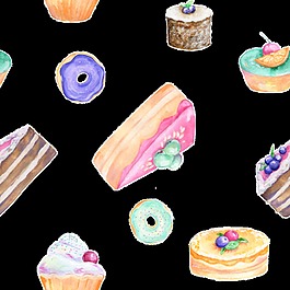 美味甜品卡通透明素材