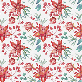水彩精致花卉Pattern