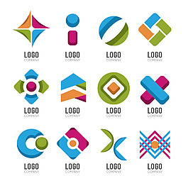 彩色抽象logo標(biāo)志
