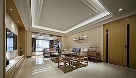 中式室內(nèi)餐廳餐桌效果圖