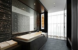 中式簡約室內(nèi)衛(wèi)生間浴缸效果圖