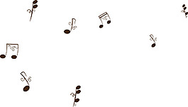 卡通音樂符號(hào)png元素素材