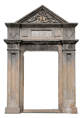 復(fù)古大門png元素素材