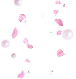 粉色漂浮花瓣png元素素材