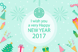 圣誕節(jié)元素新年背景模板