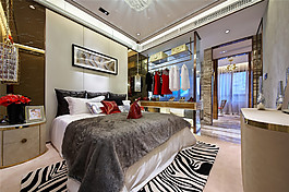 花紋地毯臥室現(xiàn)代效果圖