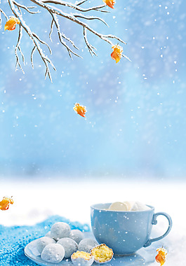 浪漫雪花雪球北景