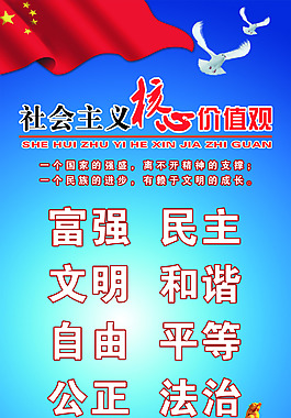 社會注意核心價(jià)值觀展板