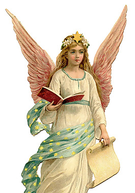 拿著書本的天使美女免摳png透明素材