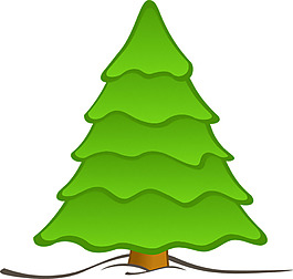 圣誕樹卡通畫免摳png透明素材
