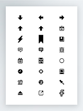 Pixicus黑色常用小圖標集