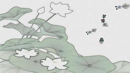 中國風(fēng)淡雅水墨背景大屏視頻素材