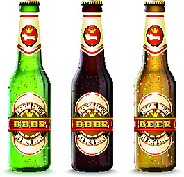 啤酒卡通矢量素材