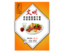 餐飲文明展板