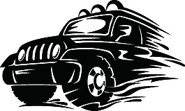 手繪汽車卡通矢量素材