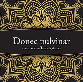 時(shí)尚唯美金色花紋背景