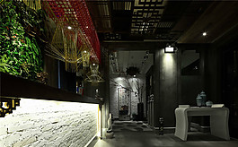 時(shí)尚室內(nèi)餐廳背景墻效果圖