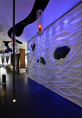 創(chuàng)意室內(nèi)餐廳背景墻效果圖