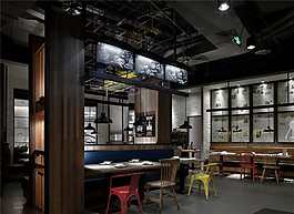 中式室內(nèi)餐廳背景墻效果圖