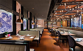 簡(jiǎn)約室內(nèi)餐廳餐桌吊頂效果圖
