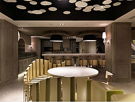 創(chuàng)意室內(nèi)餐廳餐桌效果圖