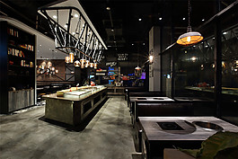 復(fù)古餐廳吊燈效果圖