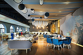 創(chuàng)意室內(nèi)餐廳吊頂裝修效果圖