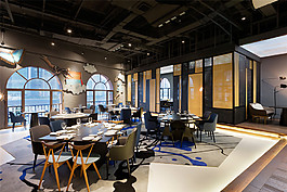簡(jiǎn)約室內(nèi)餐廳餐桌效果圖