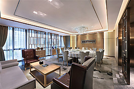 簡約室內(nèi)餐廳落地窗效果圖