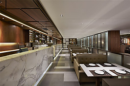 簡約室內(nèi)餐廳餐桌效果圖