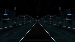 科技建筑深色背景