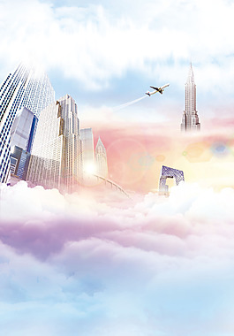 浪漫城市建筑背景