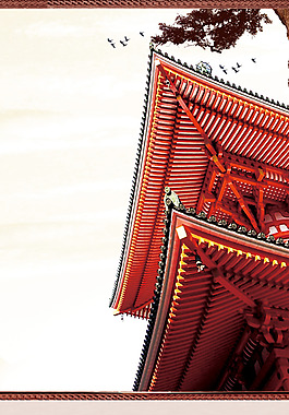 中國風(fēng)復(fù)古建筑背景