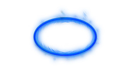 抽象蓝色圆环图形免抠png透明素材