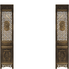 古代金屬門圖案免扣元素