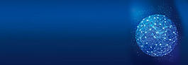 簡約藍色圓球banner背景素材