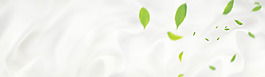 清新綠色樹葉banner背景素材