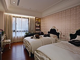 簡(jiǎn)約灰色調(diào)臥室效果圖