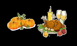 手繪卡通食物素材