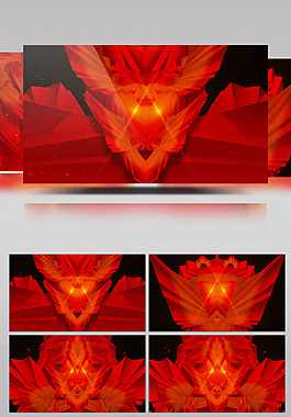 紅色光頭像動態視頻素材