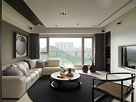 簡(jiǎn)約混搭客廳電視背景裝修效果圖