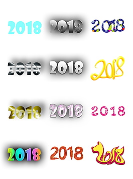 2018狗年多樣字體藝術(shù)字設(shè)計(4)
