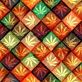 水彩繪秋天楓葉背景
