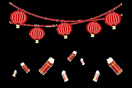 紅色喜慶裝飾圖案