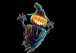 手繪圣誕惡魔素材