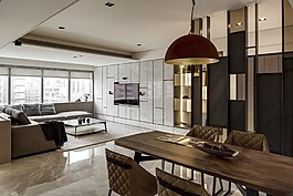 簡約餐廳原木家具裝修效果圖