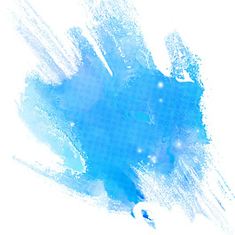 藍(lán)色創(chuàng)意水彩png元素素材